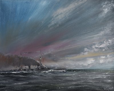 Moltke enters skagerrak battle 1916, 2014 by Vincent Alexander Booth
